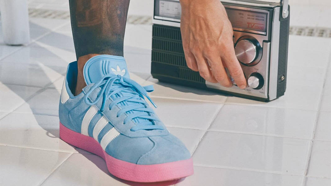 MLS x adidas Gazelle Inter Miami On Foot 1