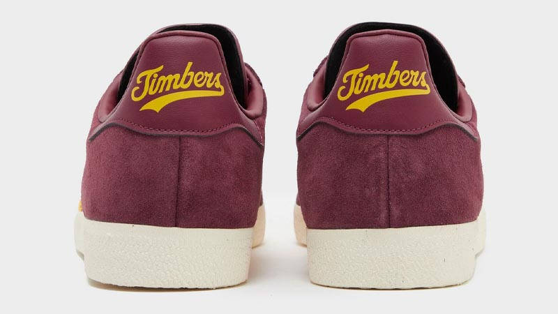 adidas gazelle silver green womens adidas Gazelle x Portland Timbers - Marron/Crew Yellow/Victory Crimson