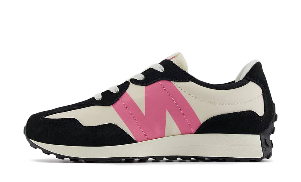 New Balance 327 Black Real Pink GS327VL