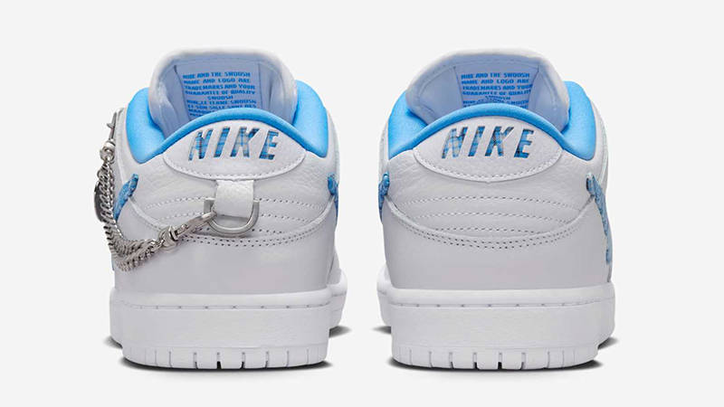 Nicole Hause x Nike SB Dunk Low White Blue FZ8802-100 Back