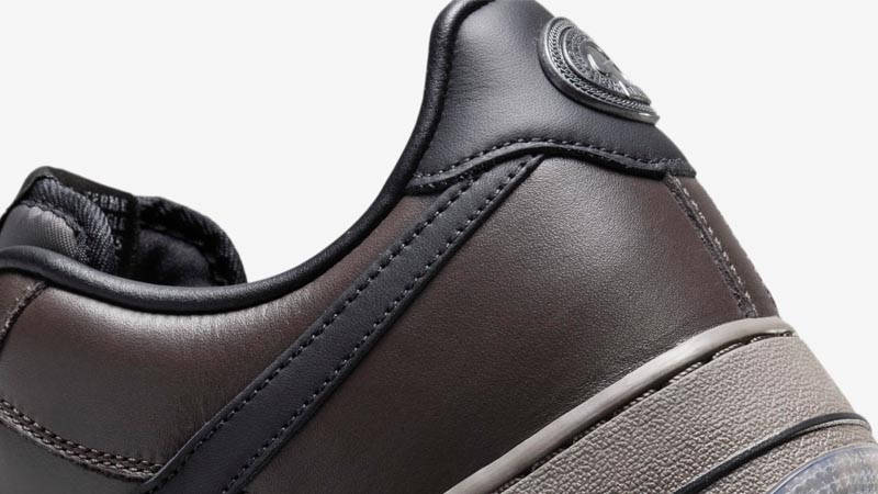 Nike Air Force 1 Low Black Tea Petra Brown Closeup