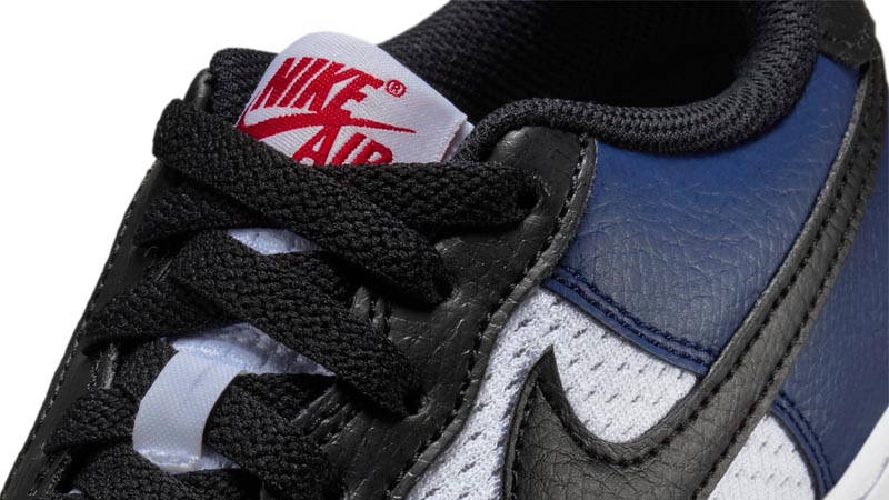 Nike Air Force 1 Low GS Midnight Navy Black Side Closeup