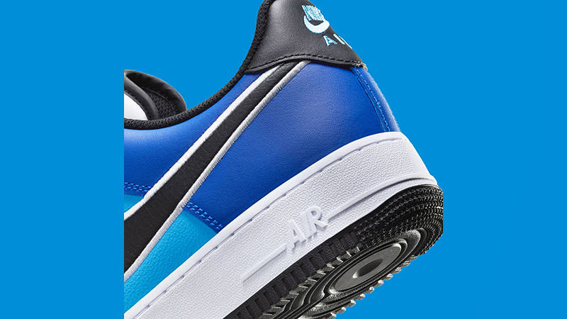 Nike Air Force 1 Low White Royal Blue heel
