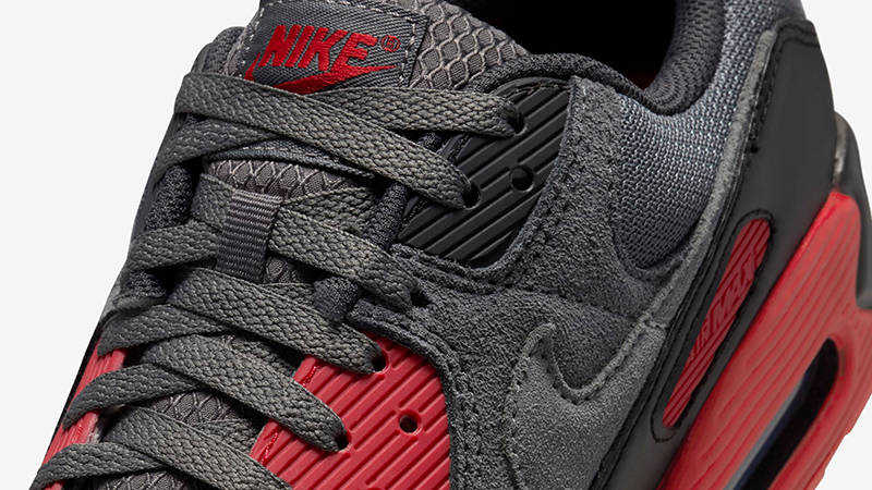 Nike Air Max 90 Grey Black Red DM0029-007 Detail