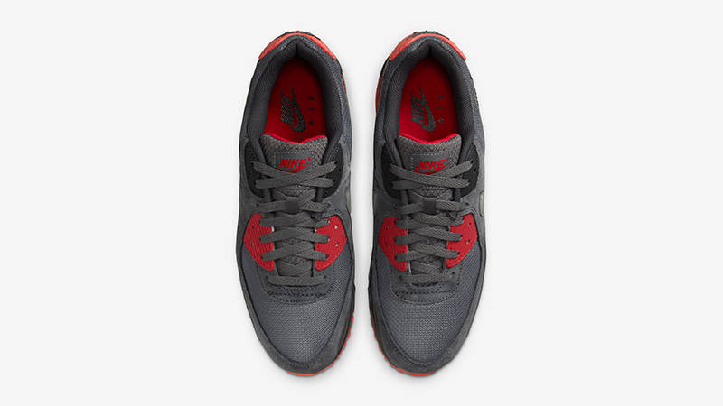 Nike Air Max 90 Grey Black Red DM0029-007 Top