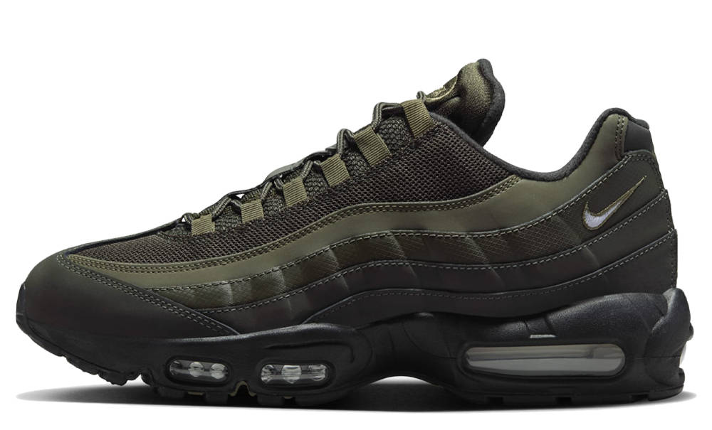 Nike womens air max 95 patent trainer cargo khaki best sale