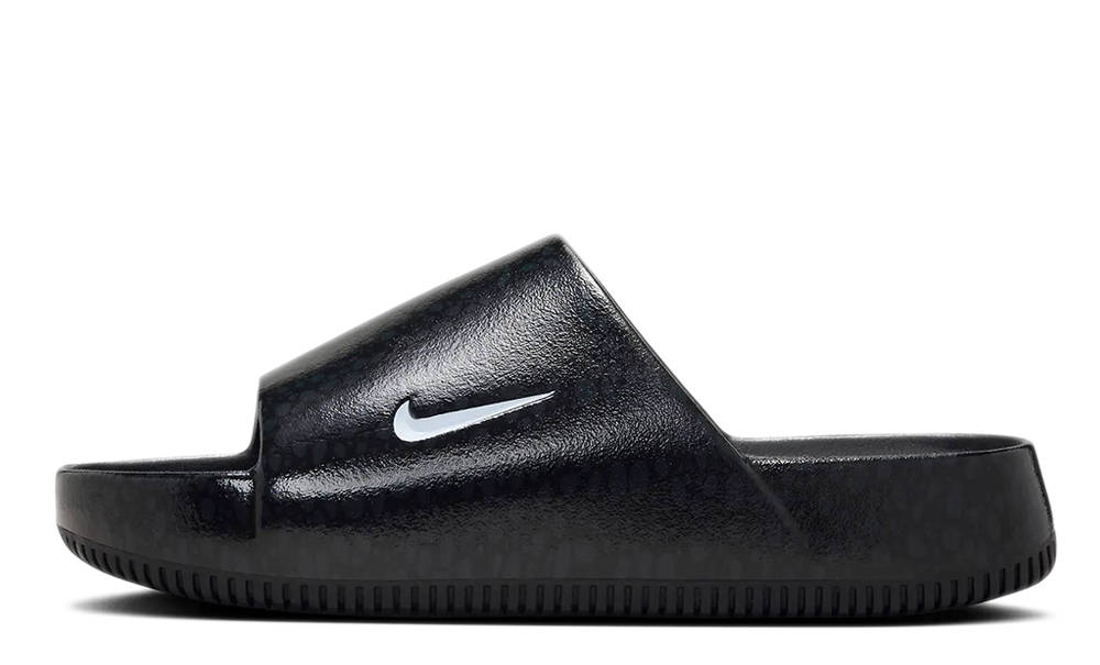 black sunflower nike slides