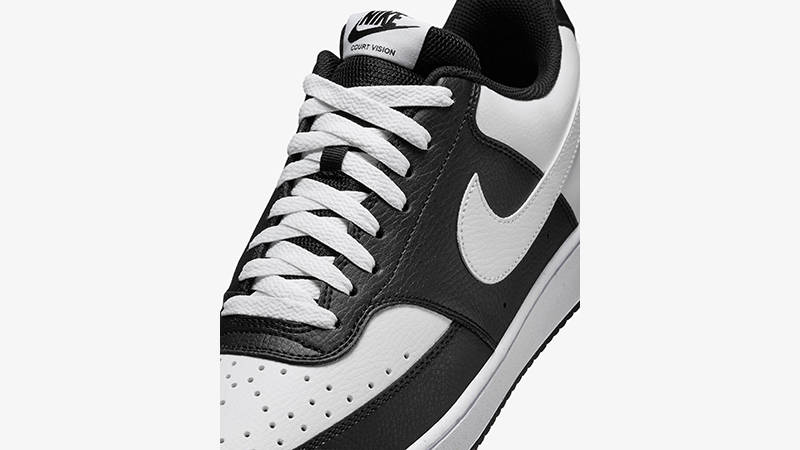 Nike Court Vision Low Black White HM9862-001 tongue