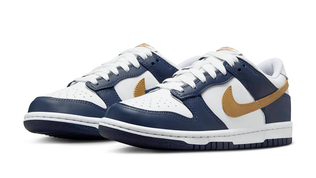 【新品】ナイキ　ダンクロー　 MIDNIGHT NAVY WHEAT Nike Dunk Low Midnight Navy Wheat (GS) - FB9109-111 - US