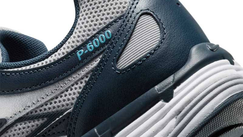 Nike P-6000 Armory Navy Flat Silver Closeup
