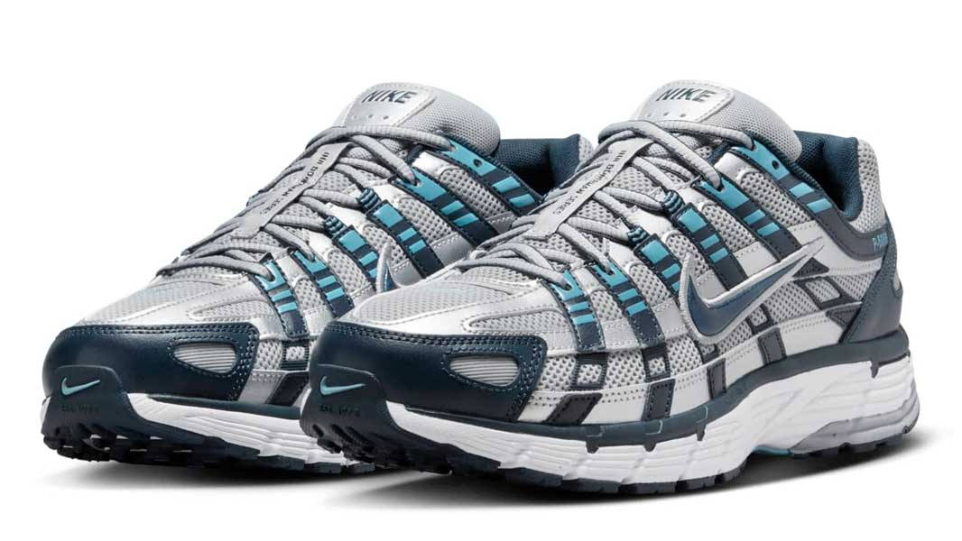 Nike P-6000 Armory Navy Flat Silver Front