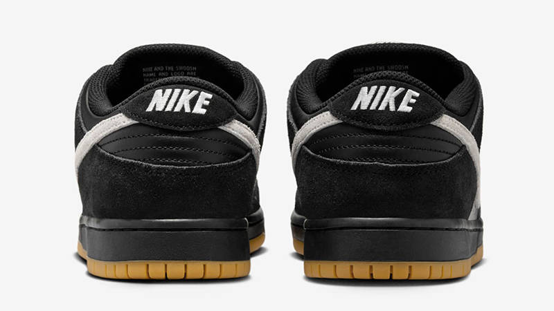 Nike SB Dunk Low Pro Black Suede White HF3704-003 Back