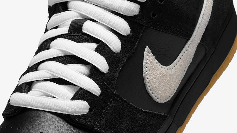 Nike SB Dunk Low Pro Black Suede White HF3704-003 Detail