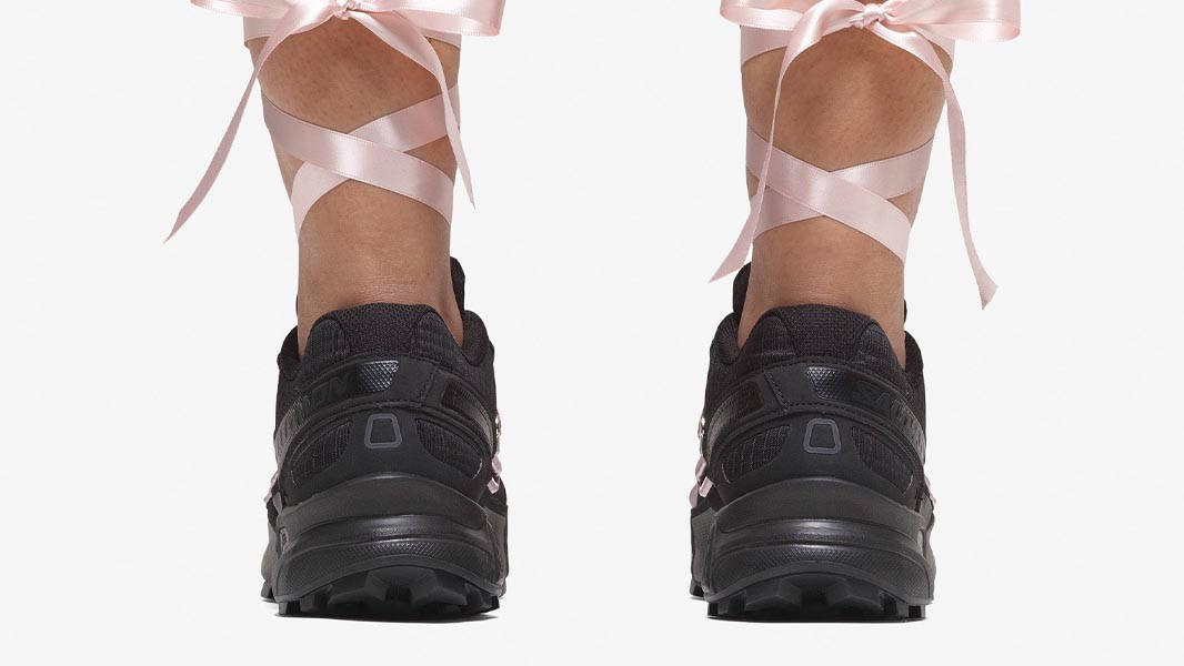 Sandy Liang x Salomon Speedcross Ribbon Black On Foot Back