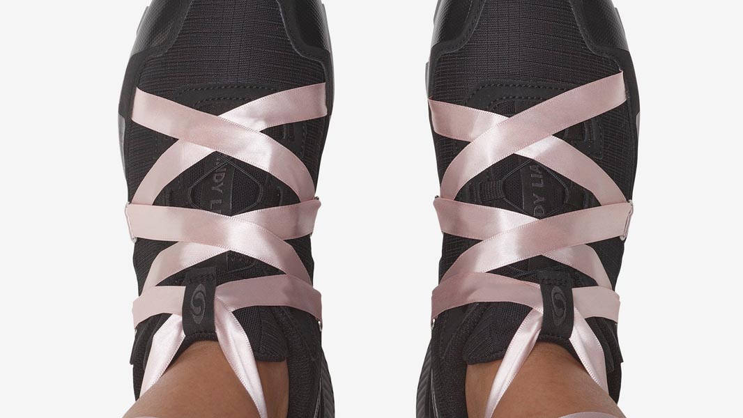 Sandy Liang x Salomon Speedcross Ribbon Black On Foot Top