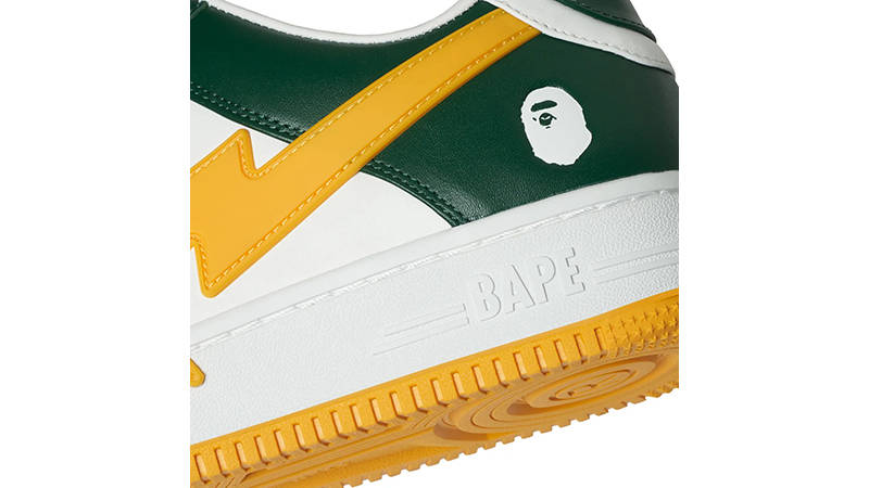A Bathing Ape Bapesta OS Oversized Green heel
