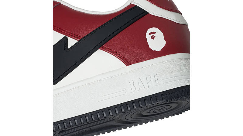 A Bathing Ape Bapesta OS Oversized Red heel