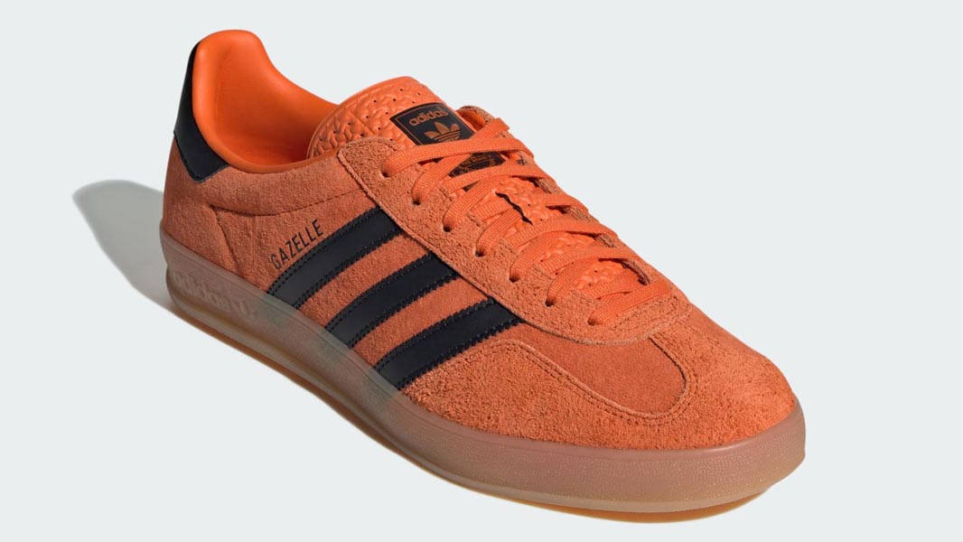 adidas Gazelle Indoor Orange Black Gum Front