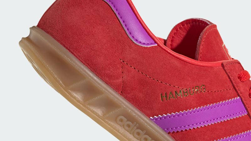 adidas Hamburg Red Purple Burst Closeup