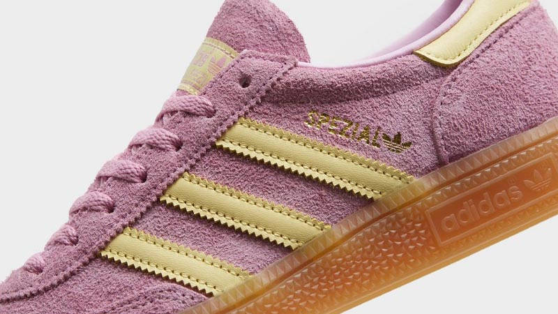 adidas Handball Spezial Bliss Lilac Yellow Closeup