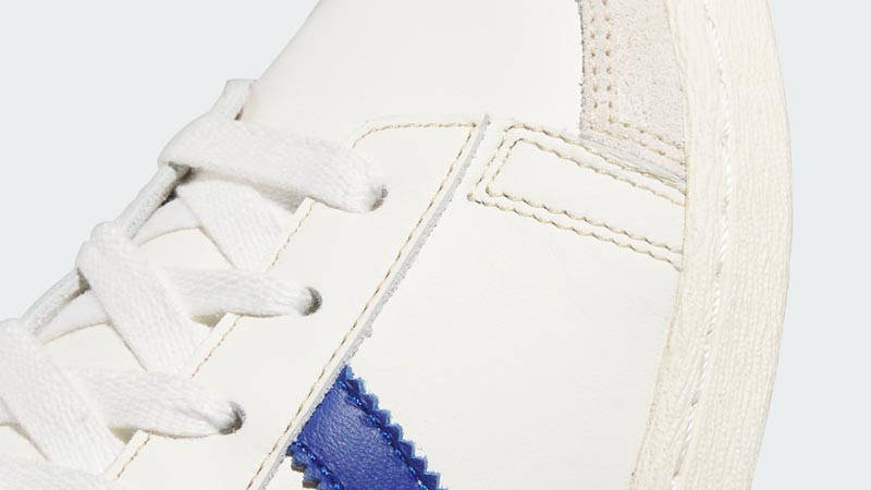 adidas Jabbar Low White Collegiate Royal Top Closeup