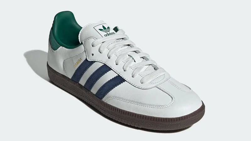 adidas Samba OG White Navy Green IH4882 front