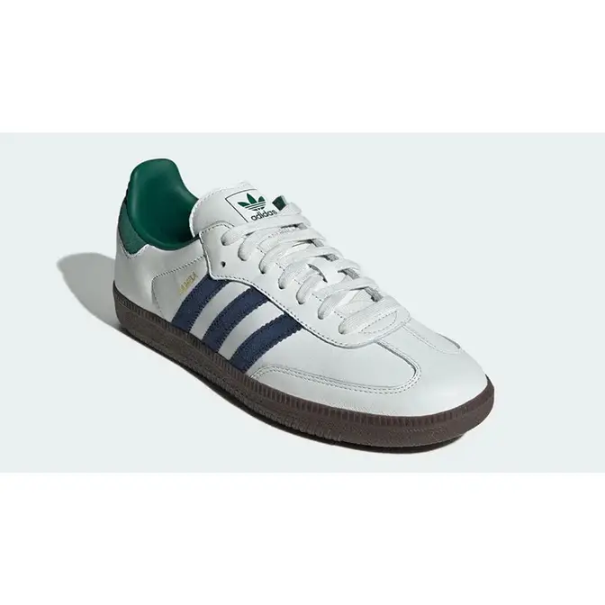 adidas Samba OG White Navy Green IH4882 front
