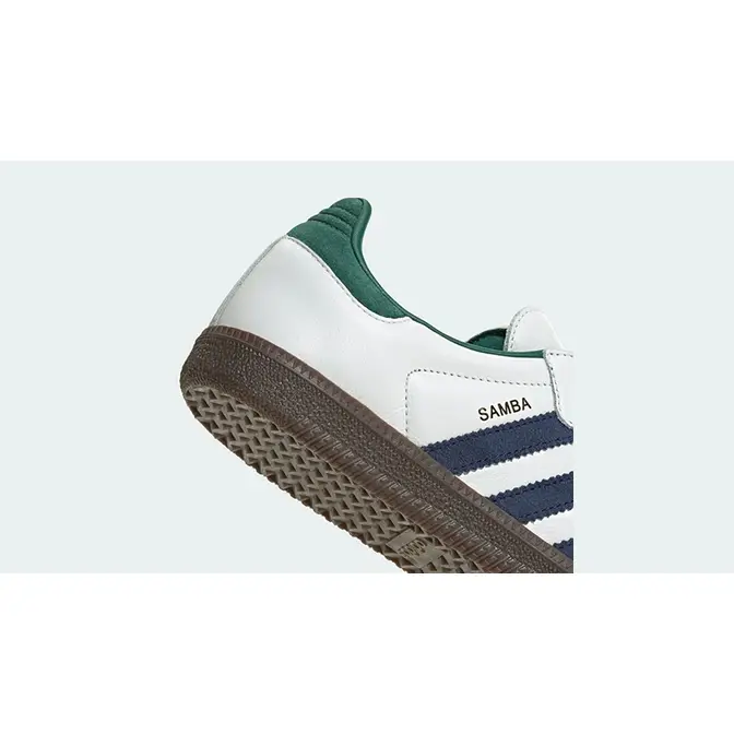 adidas Samba OG White Navy Green IH4882 heel
