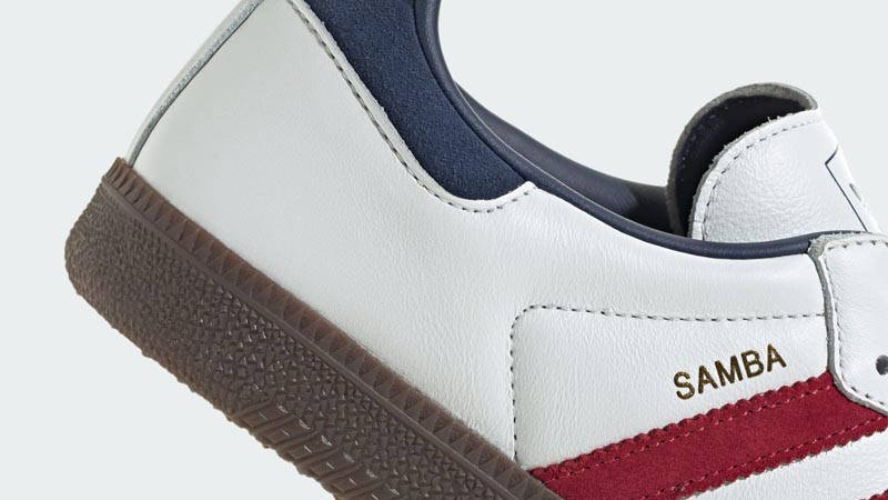 adidas Samba OG White Red Blue Closeup