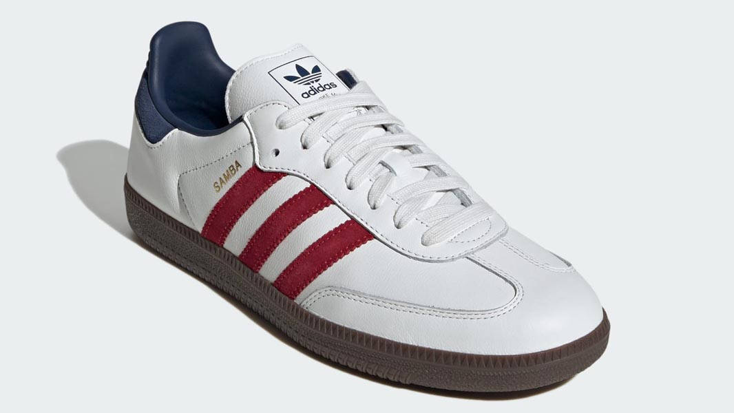 adidas red and blue sneakers