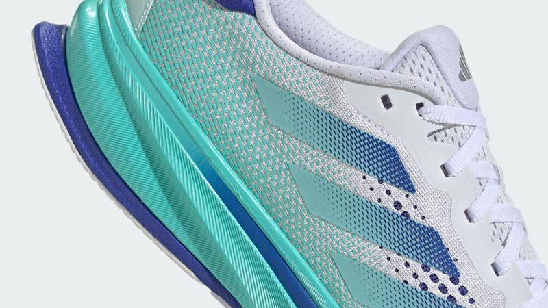 adidas Supernova Rise White Lucid Blue Closeup