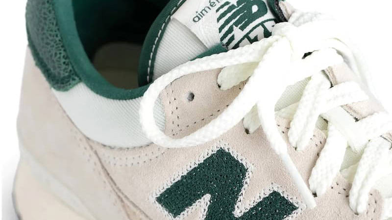 Aim Leon Dore x New Balance 475 White Green Closeup
