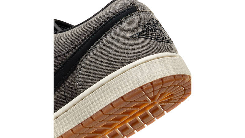 Air Jordan 1 Low Black Denim Gum HJ4360-001 heel
