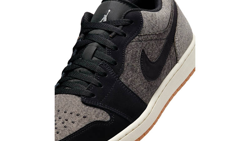 Air Jordan 1 Low Black Denim Gum HJ4360-001 tongue