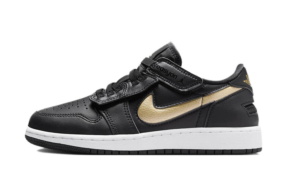 Black and gold low top jordans best sale