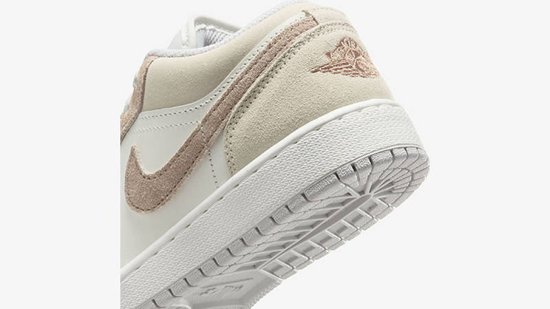 Air Jordan 1 Low GS Light Brown White HF1863-200 heel