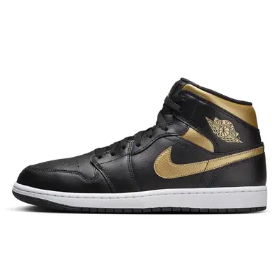 Air Jordan 1 Mid Black Metallic Gold