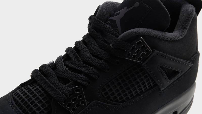 Air Jordan 4 Black Cat 2025 Closeup