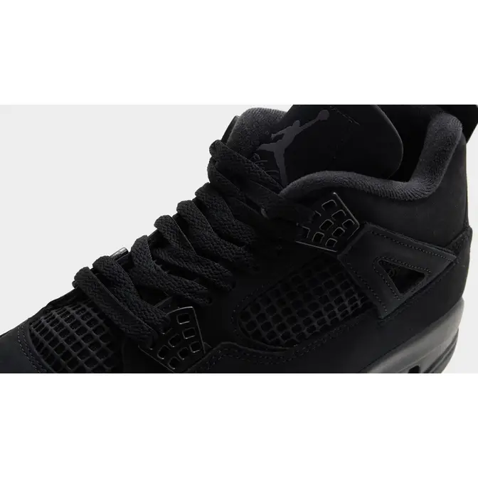 Air Jordan 4 Black Cat 2025 Closeup