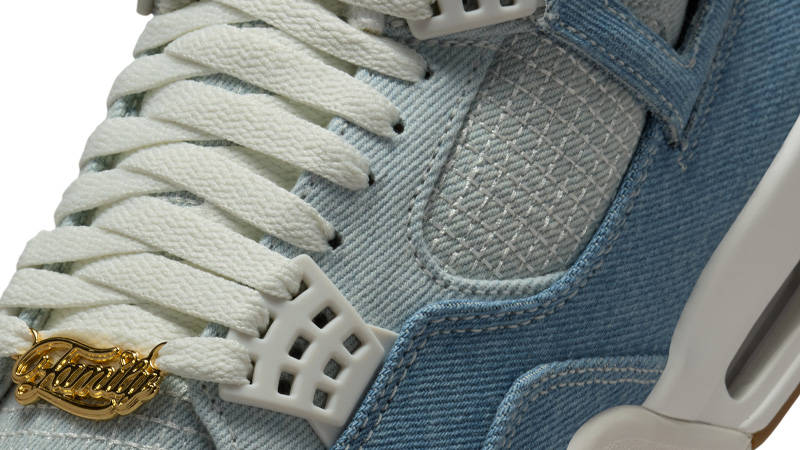 Air Jordan 4 Denim Worn Blue Side