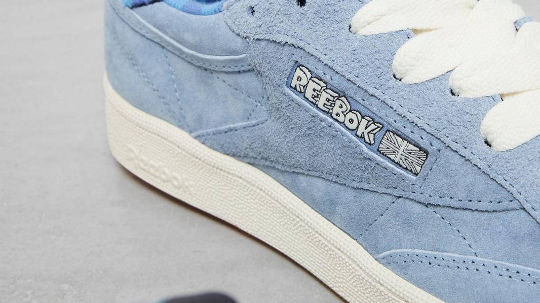 Footpatrol x Reebok Club C Blue Side Closeup