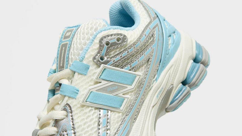 New Balance 1906 GS SIlver Metallic Chrome Blue Closeup