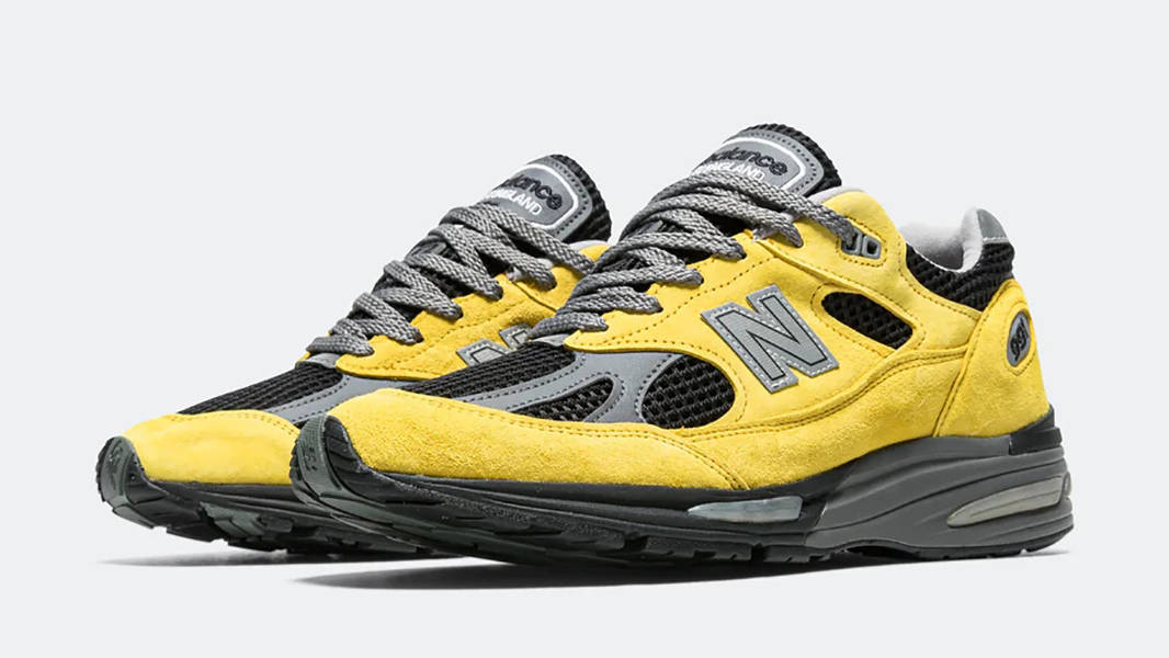 Trainers New Balance X Racer Yellow On Feet New Balance 991v2 MiUK