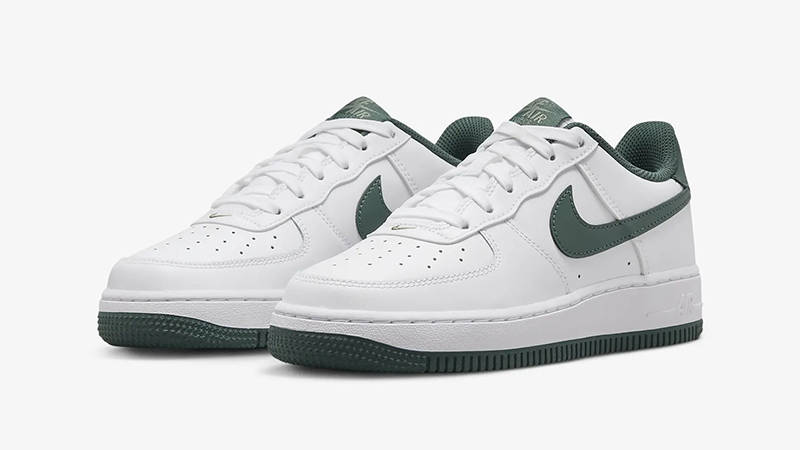 Nike Air Force 1 GS White Oil Green FV5948-110 front