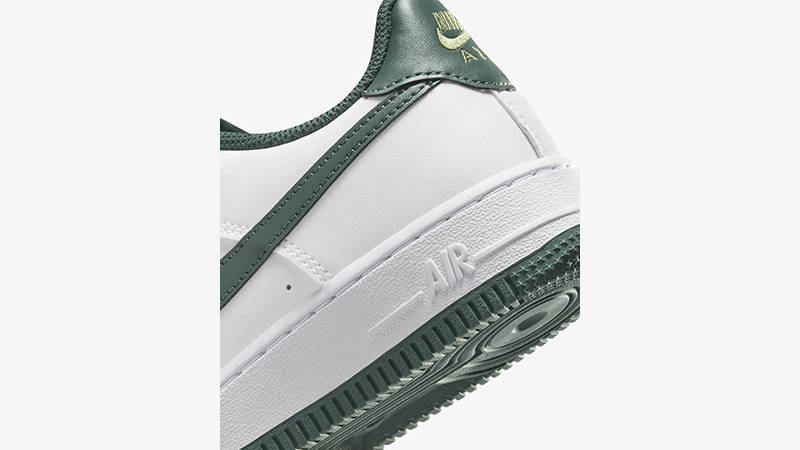 Nike Air Force 1 GS White Oil Green FV5948-110 heel