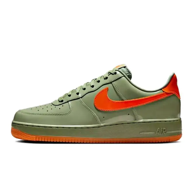 Nike Air Force 1 Low Premium Oil Green Orange Where To Buy HJ9118 386 The Sole Supplier