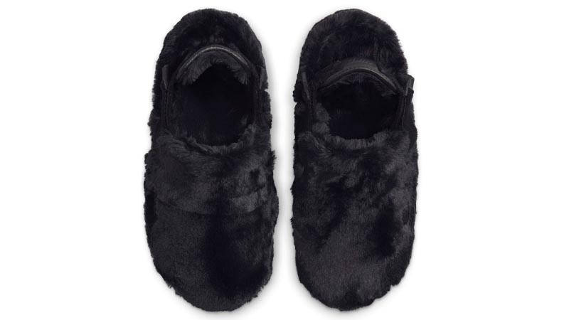 Nike Calm Mule Fuzzy Fur Black Middle