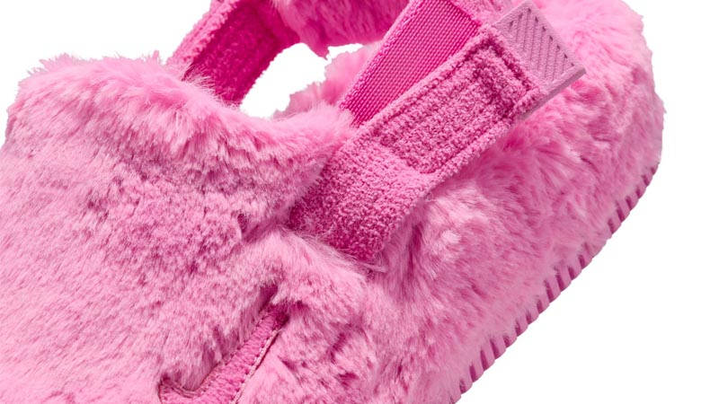 pink fuzzy nike shoes