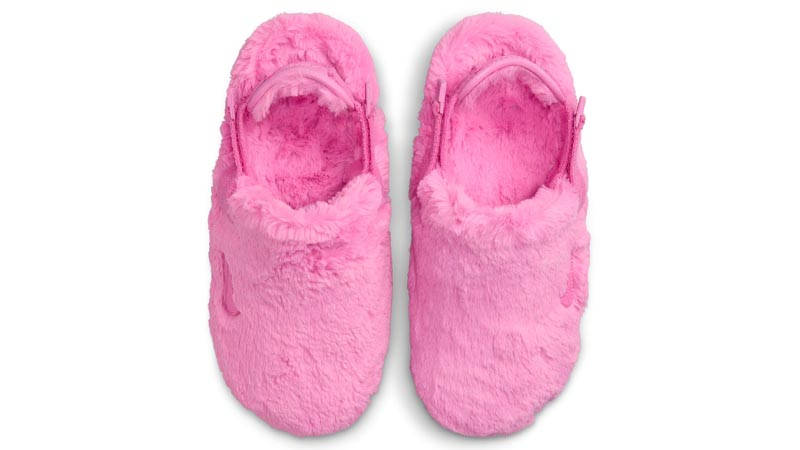pink fuzzy nike shoes