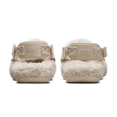 Nike Calm Mule Fuzzy Fur Sanddrift Back
